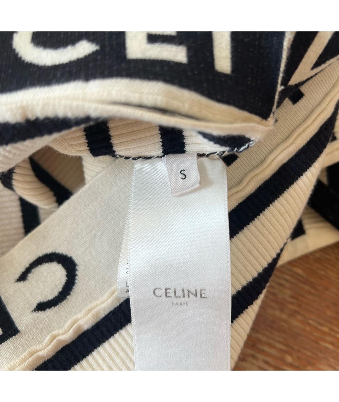 CELINE Белая хлопковая майка, фото 4