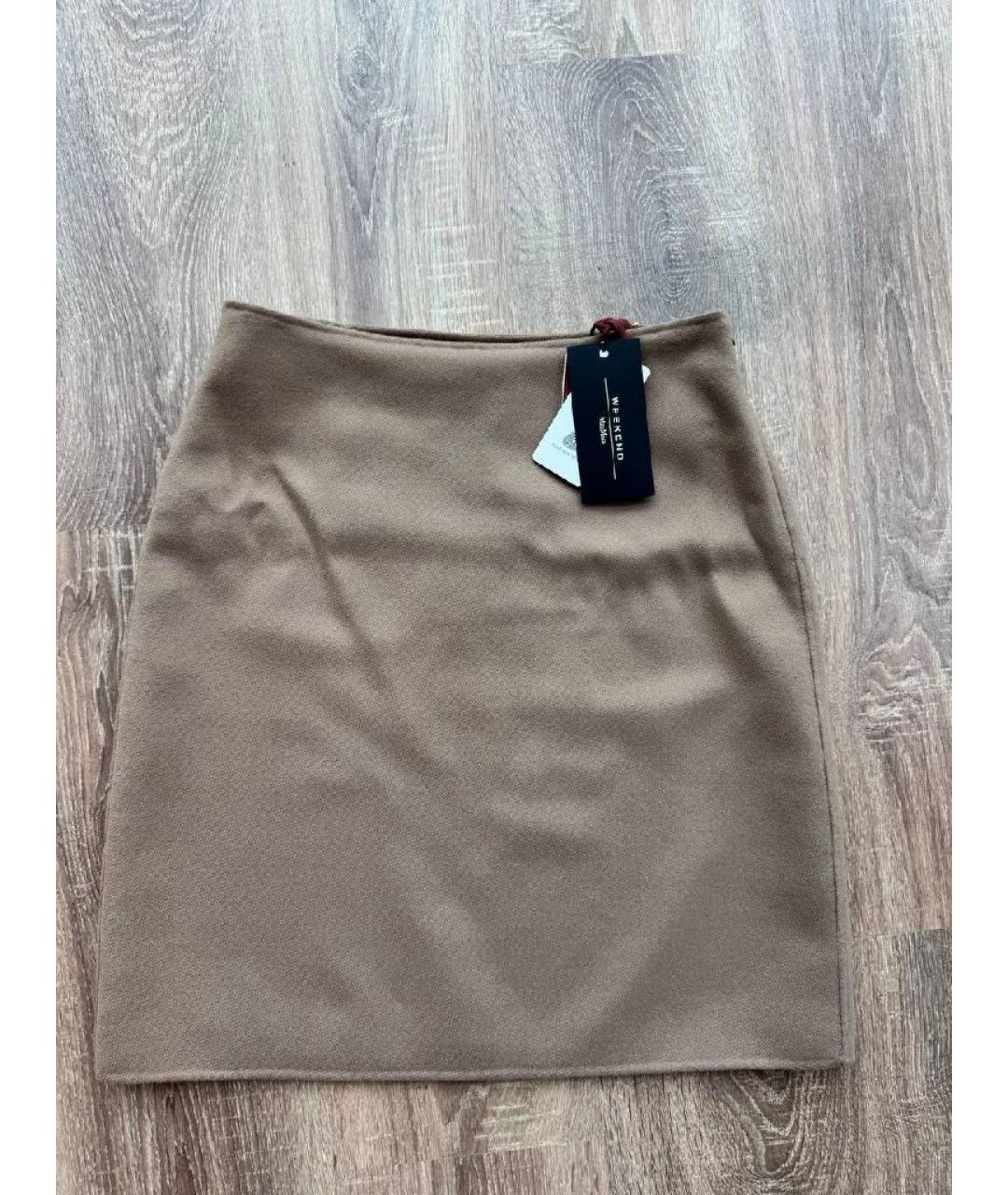 WEEKEND MAX MARA Бежевая юбка мини, фото 3
