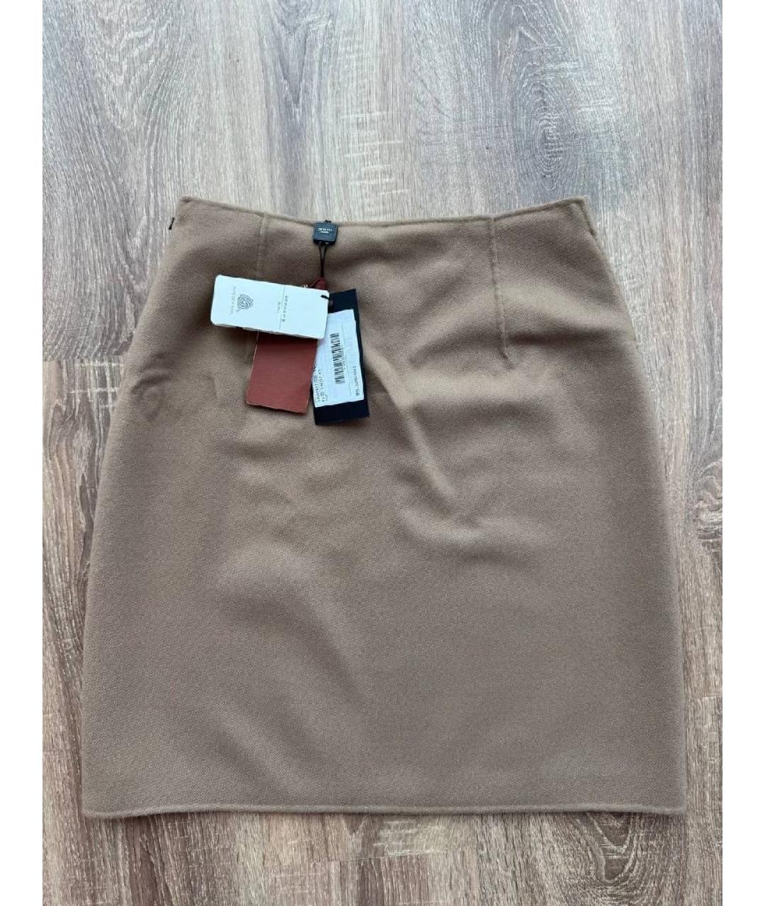 WEEKEND MAX MARA Бежевая юбка мини, фото 2
