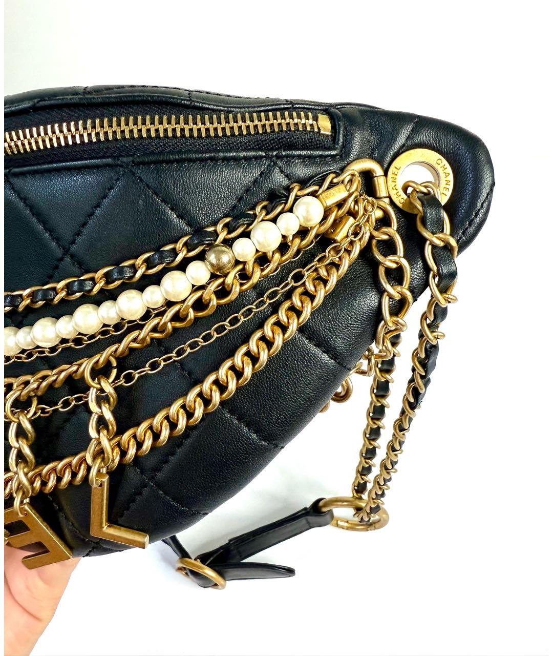 CHANEL Черная кожаная сумка через плечо, фото 6