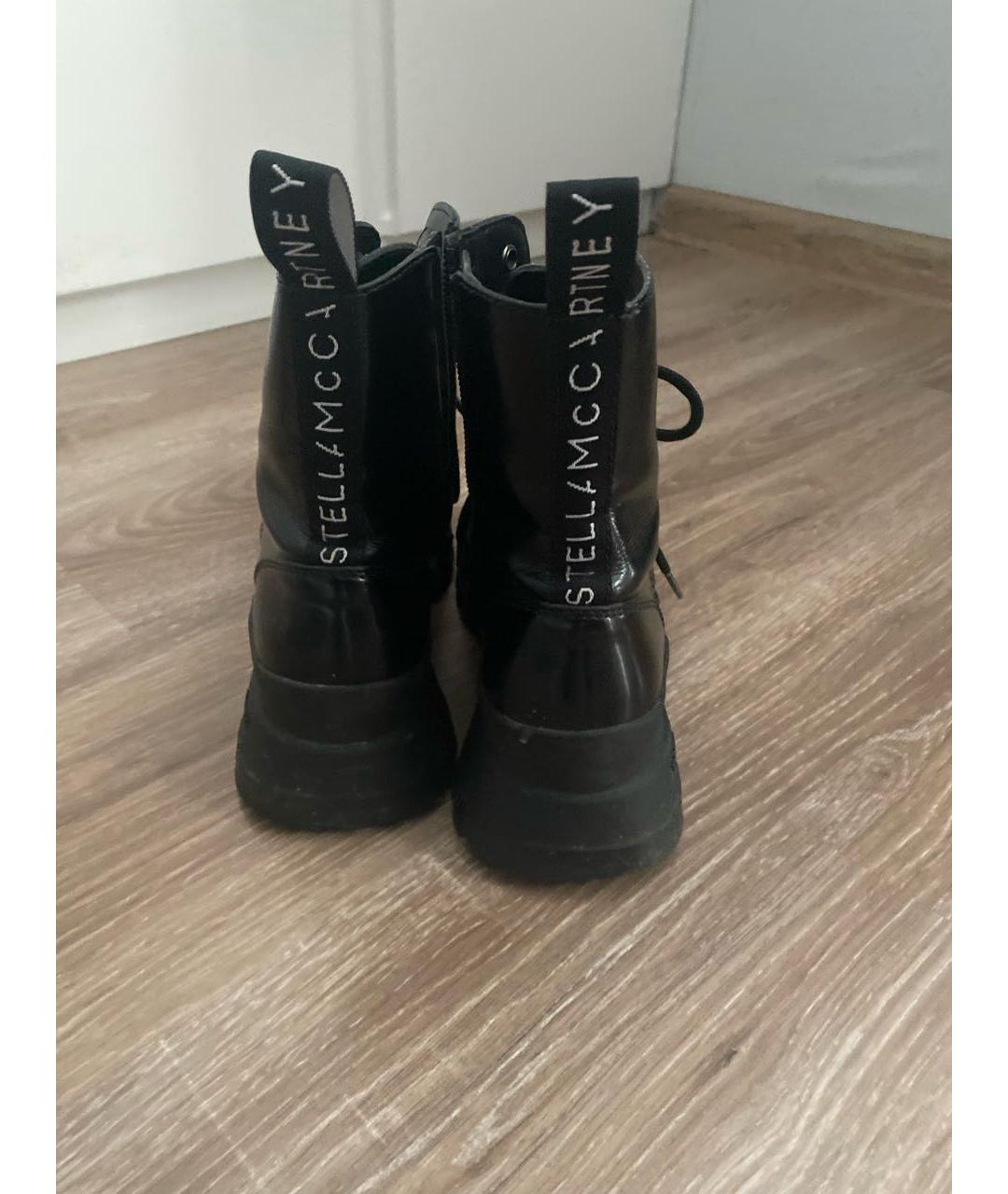 STELLA MCCARTNEY Черные ботинки из искусственной кожи, фото 4