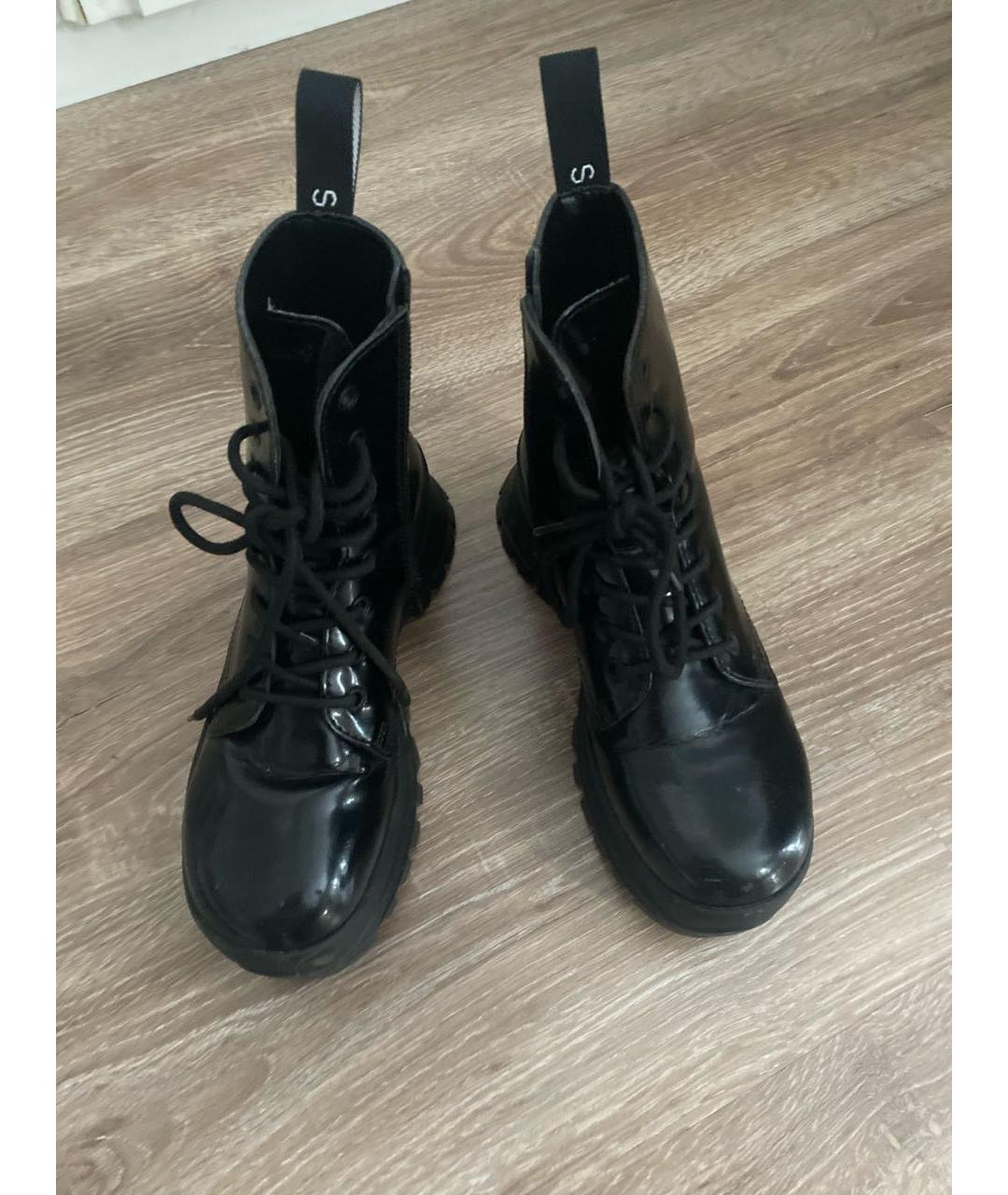 STELLA MCCARTNEY Черные ботинки из искусственной кожи, фото 2