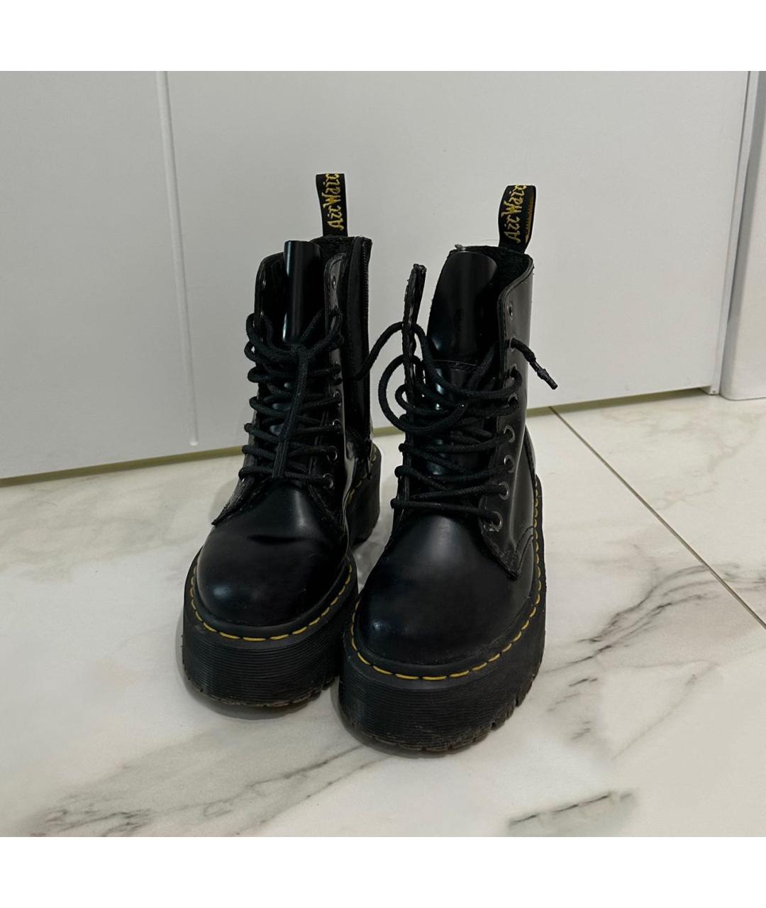 DR. MARTENS Черные кожаные ботинки, фото 2