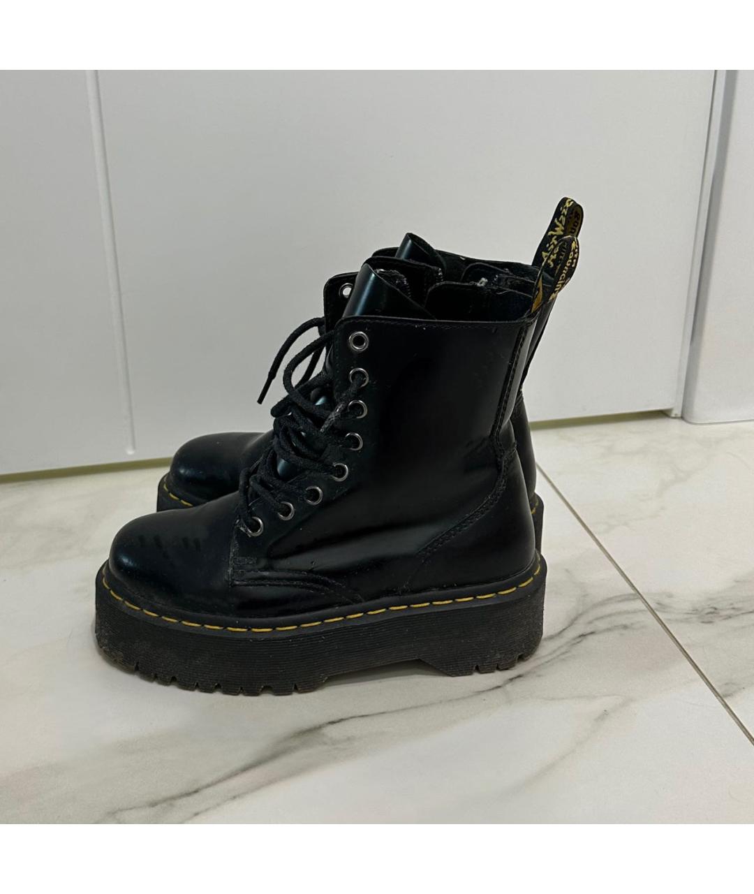 DR. MARTENS Черные кожаные ботинки, фото 3