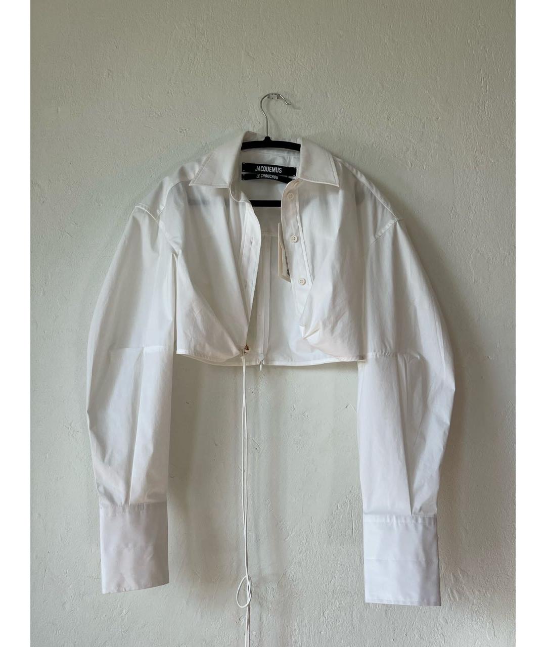 JACQUEMUS Белая хлопковая блузы, фото 6