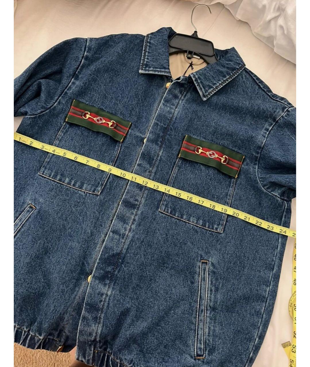 GUCCI Синяя деним куртка, фото 7