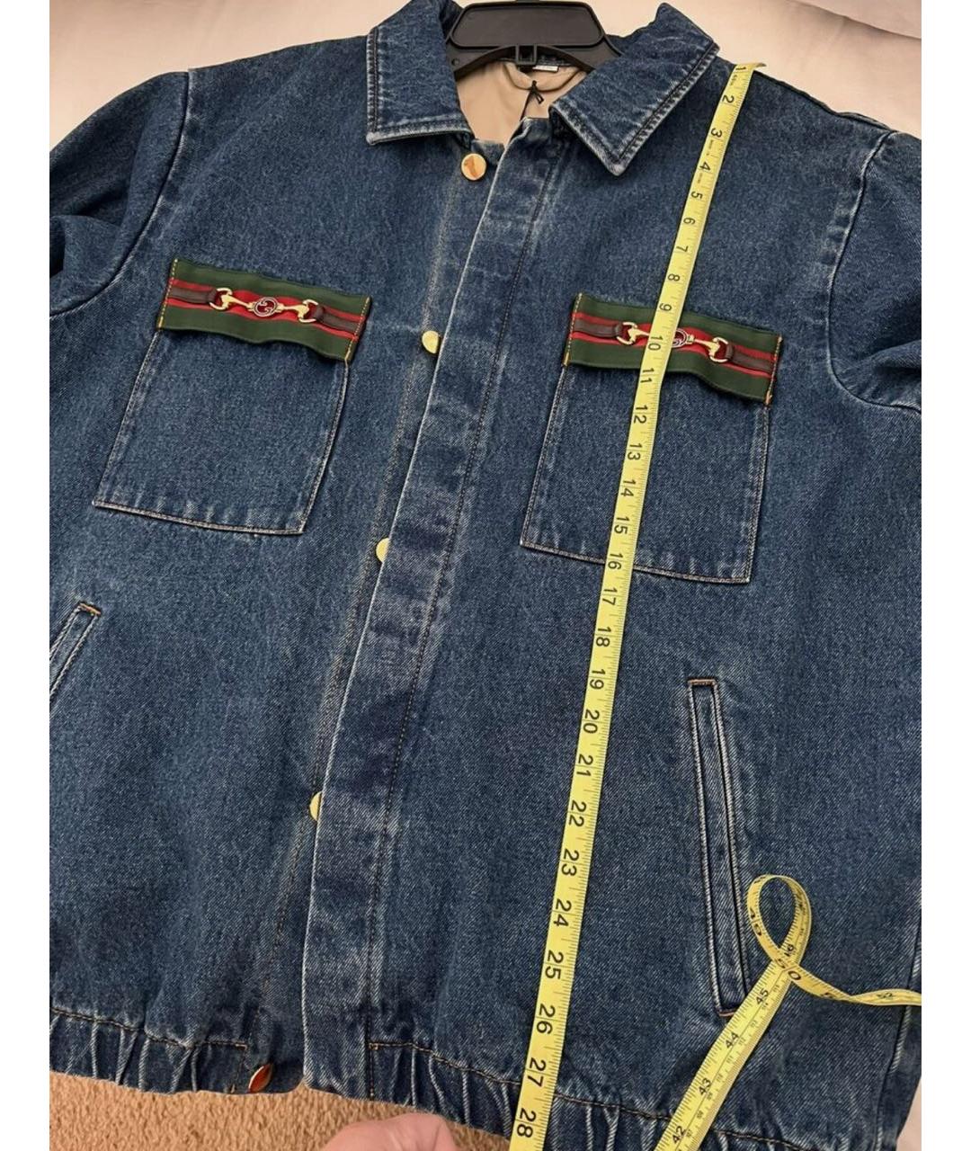 GUCCI Синяя деним куртка, фото 6