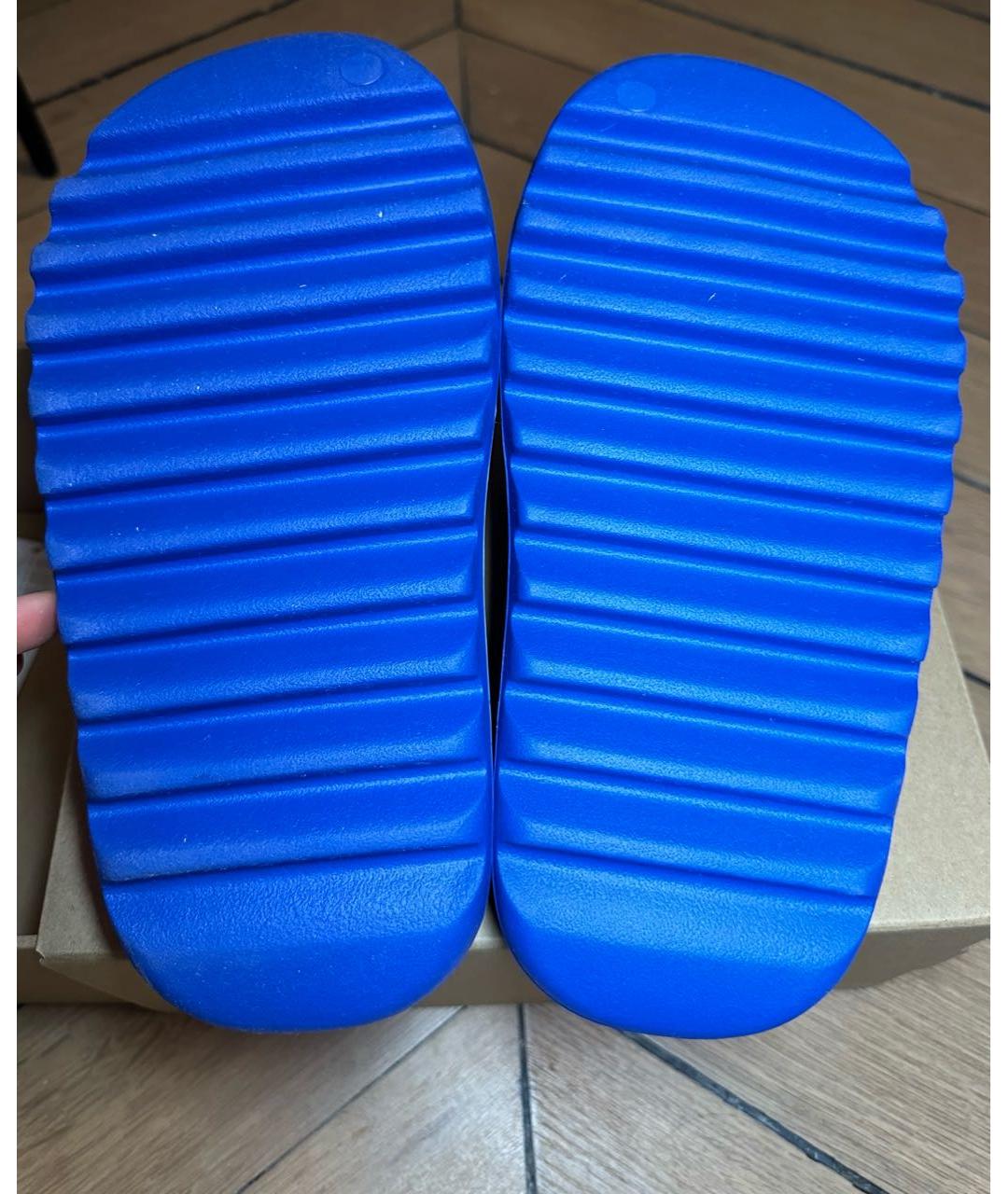 ADIDAS YEEZY Синие резиновые шлепанцы, фото 3