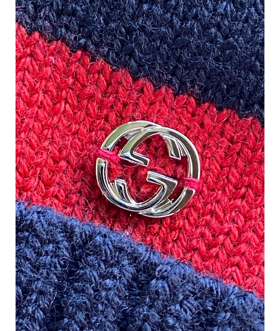 GUCCI Темно-синяя шерстяная шапка, фото 3