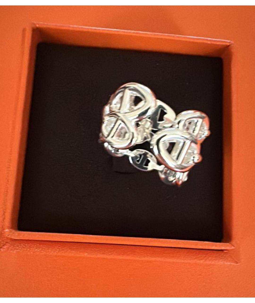 HERMES Серебряное серебряное кольцо, фото 2
