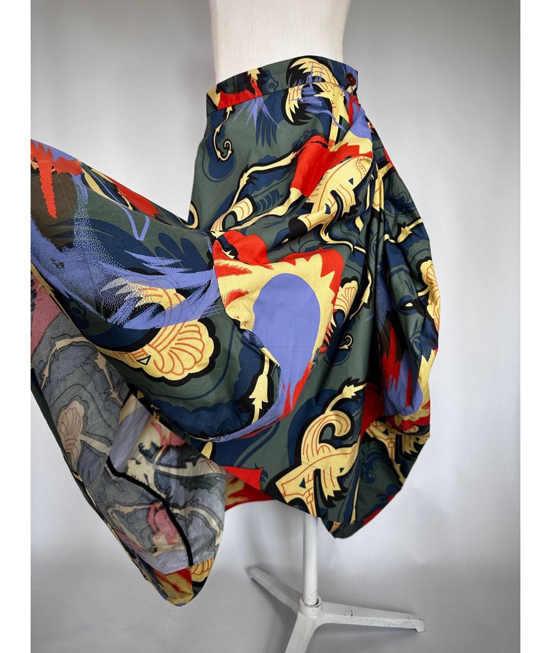 VIVIENNE WESTWOOD Мульти хлопковая юбка макси, фото 5