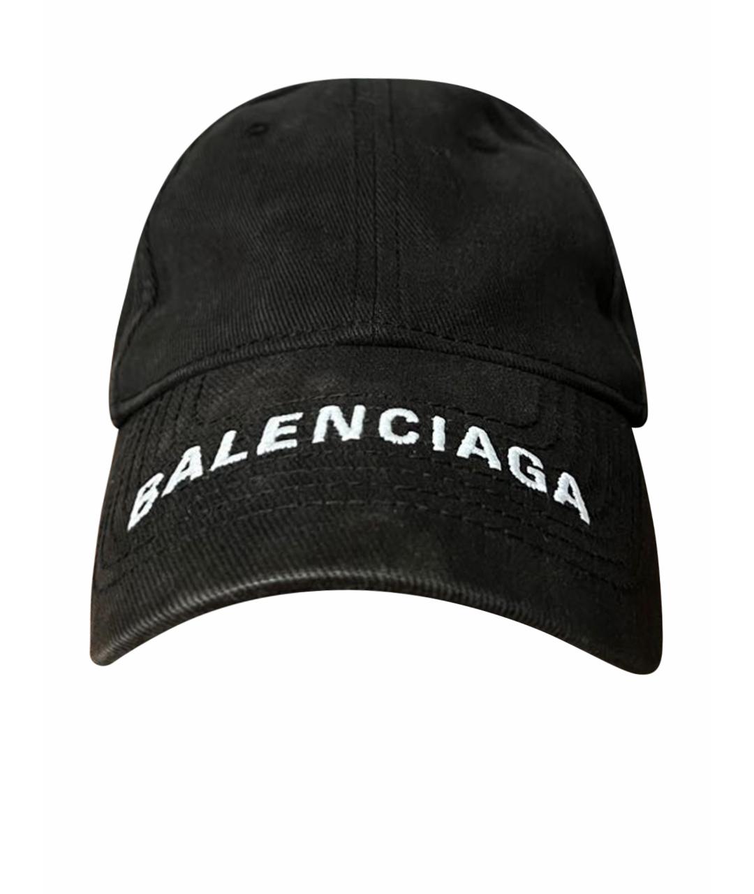 BALENCIAGA Черная хлопковая кепка/бейсболка, фото 1