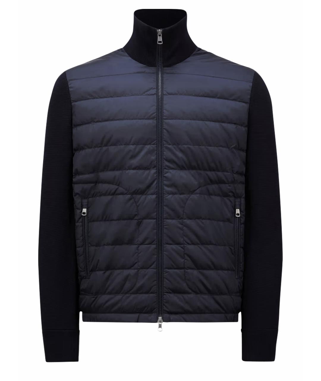 MONCLER Темно-синий полиамидовый кардиган, фото 1