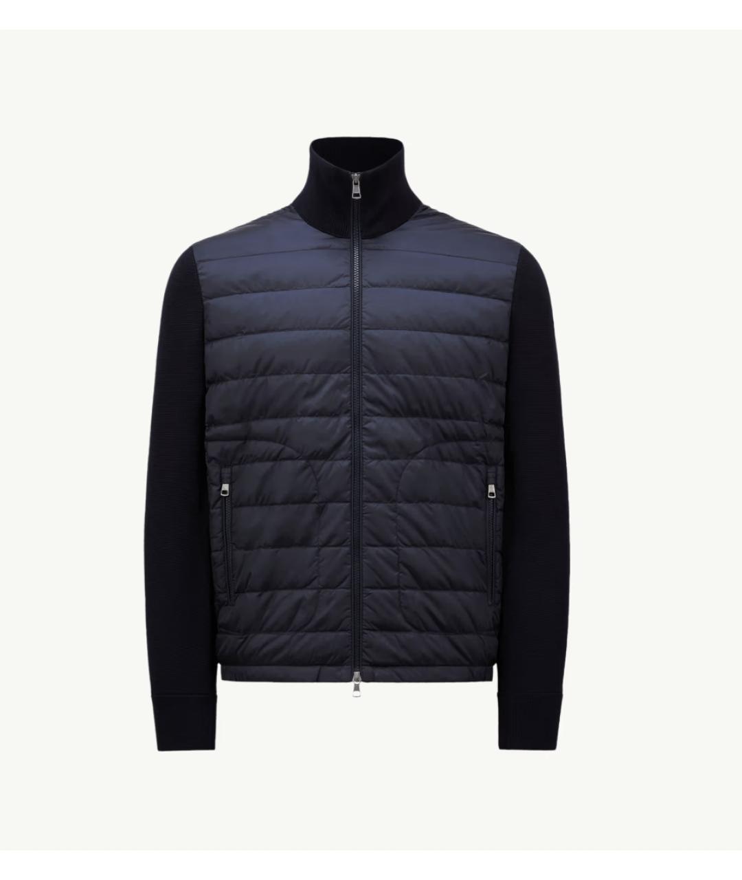 MONCLER Темно-синий полиамидовый кардиган, фото 6