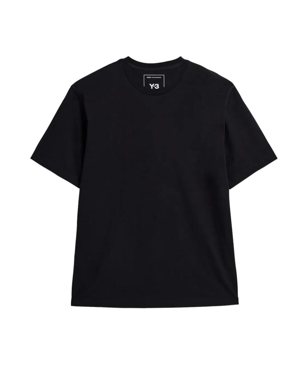 Y-3 Черная хлопковая футболка, фото 1