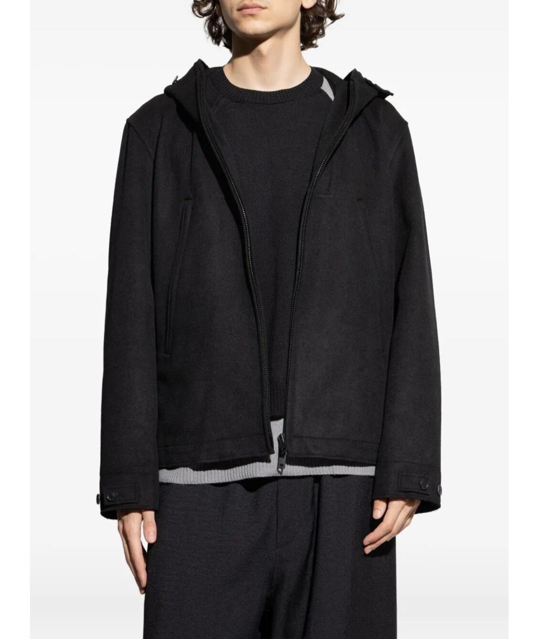 Y-3 Черная шерстяная куртка, фото 3
