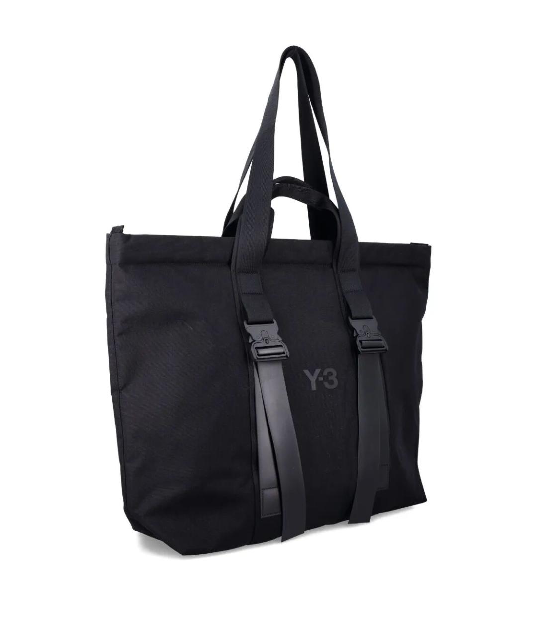 Y-3 Черная тканевая сумка тоут, фото 4