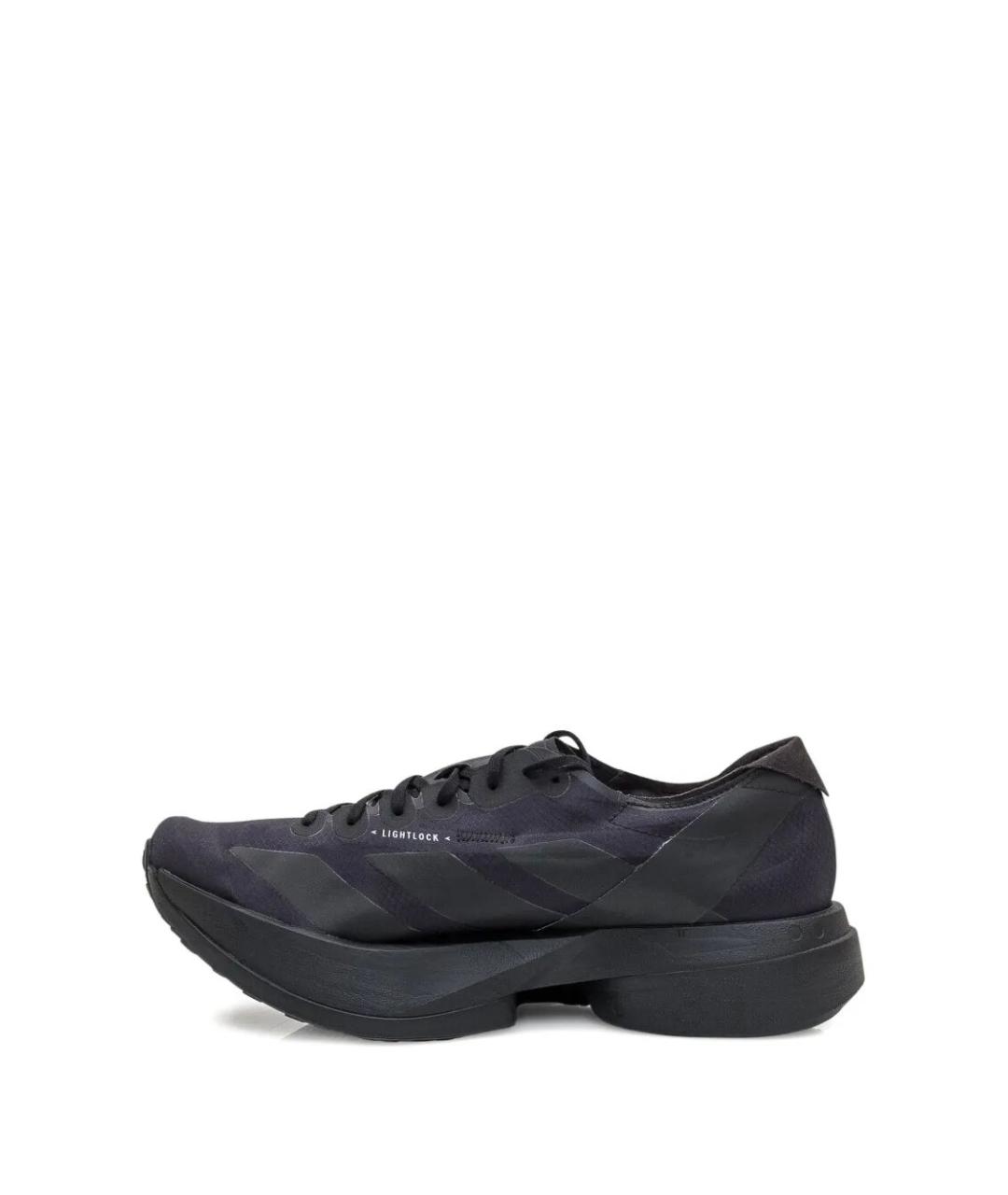 Y-3 Черные синтетические низкие кроссовки / кеды, фото 4