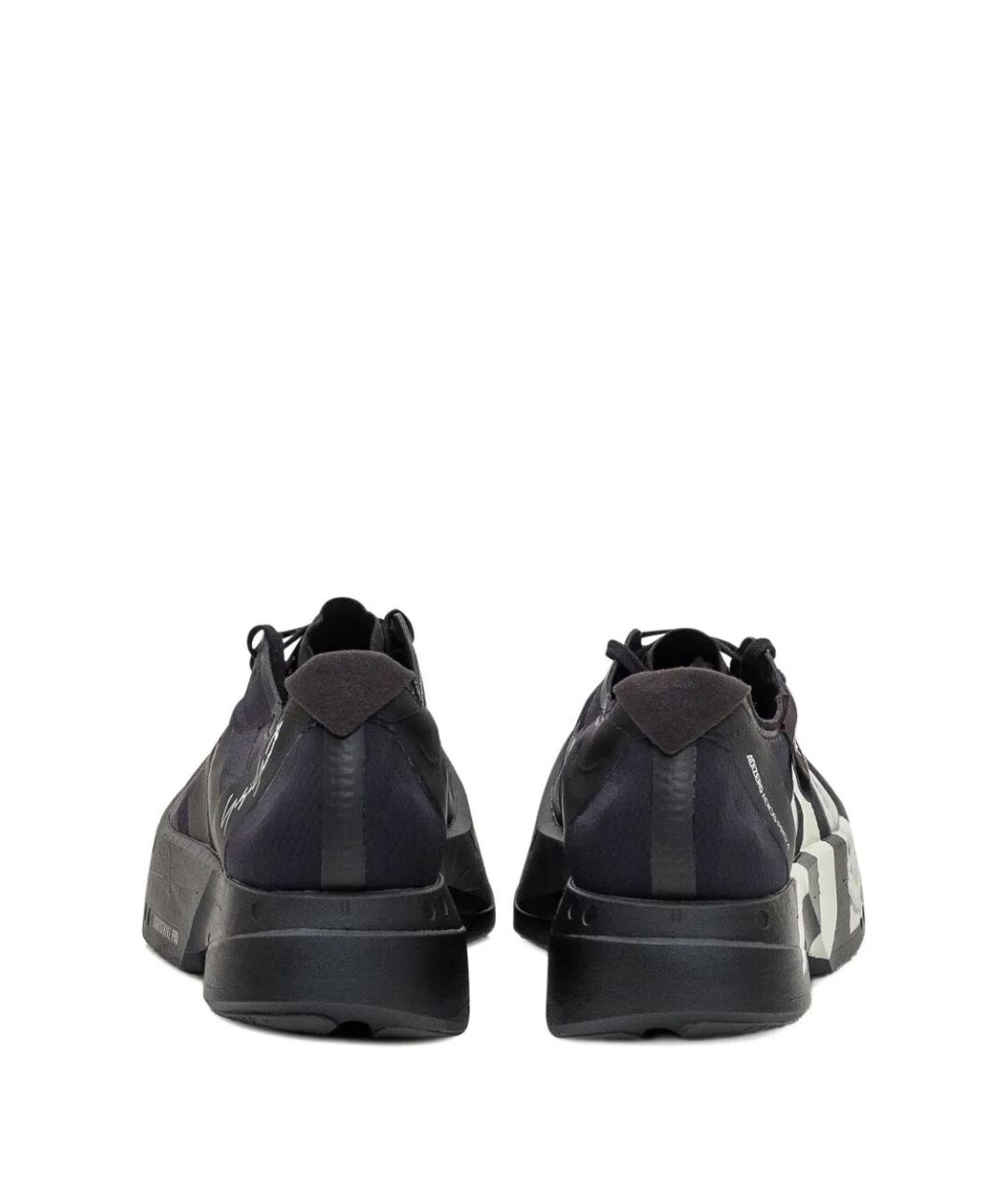 Y-3 Черные синтетические низкие кроссовки / кеды, фото 3
