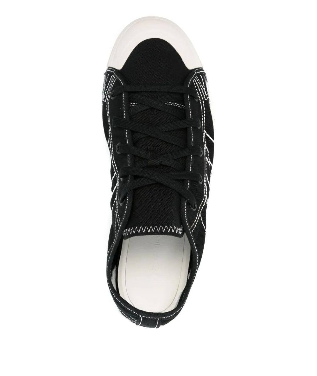 Y-3 Черные низкие кроссовки / кеды, фото 4