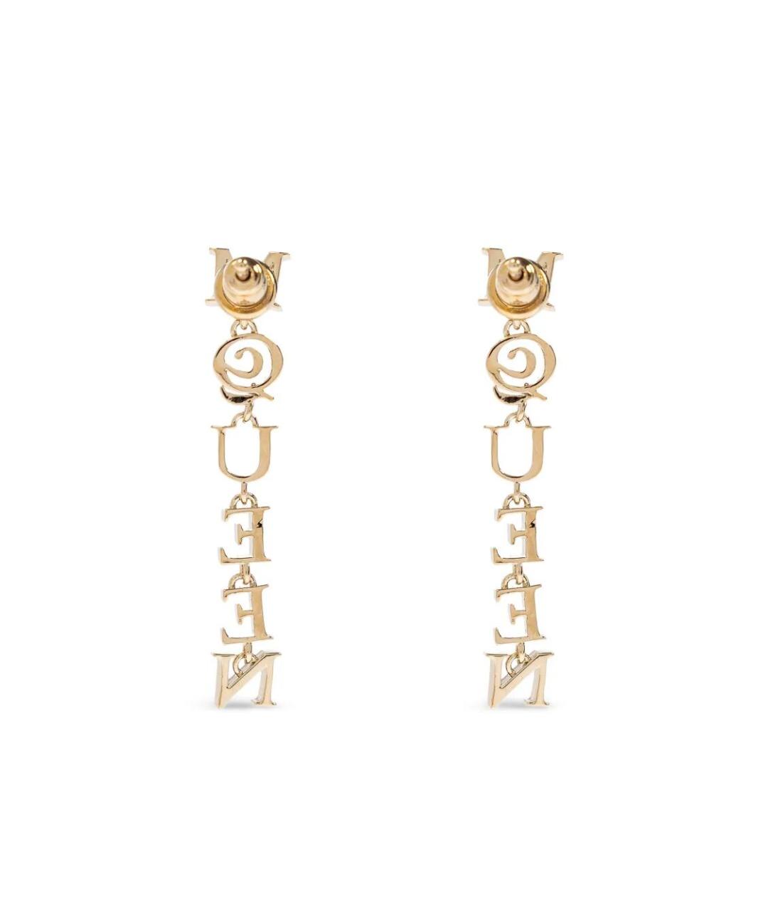 ALEXANDER MCQUEEN Золотые металлические серьги, фото 4