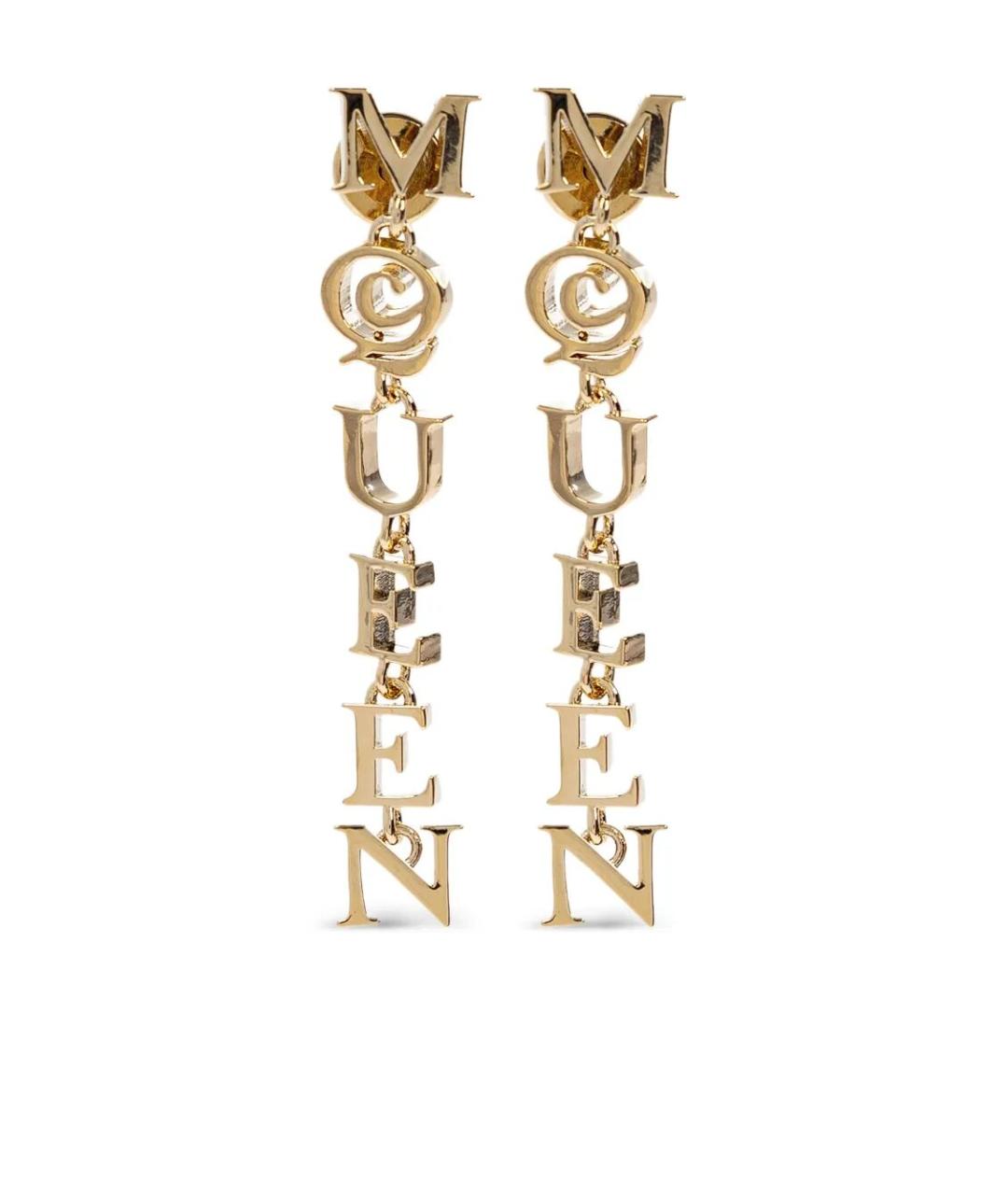 ALEXANDER MCQUEEN Золотые металлические серьги, фото 1
