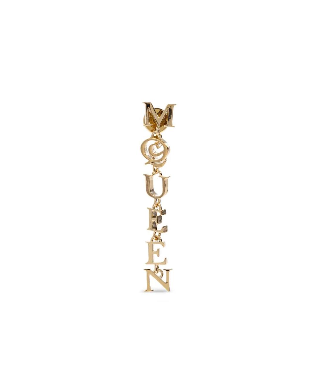 ALEXANDER MCQUEEN Золотые металлические серьги, фото 3