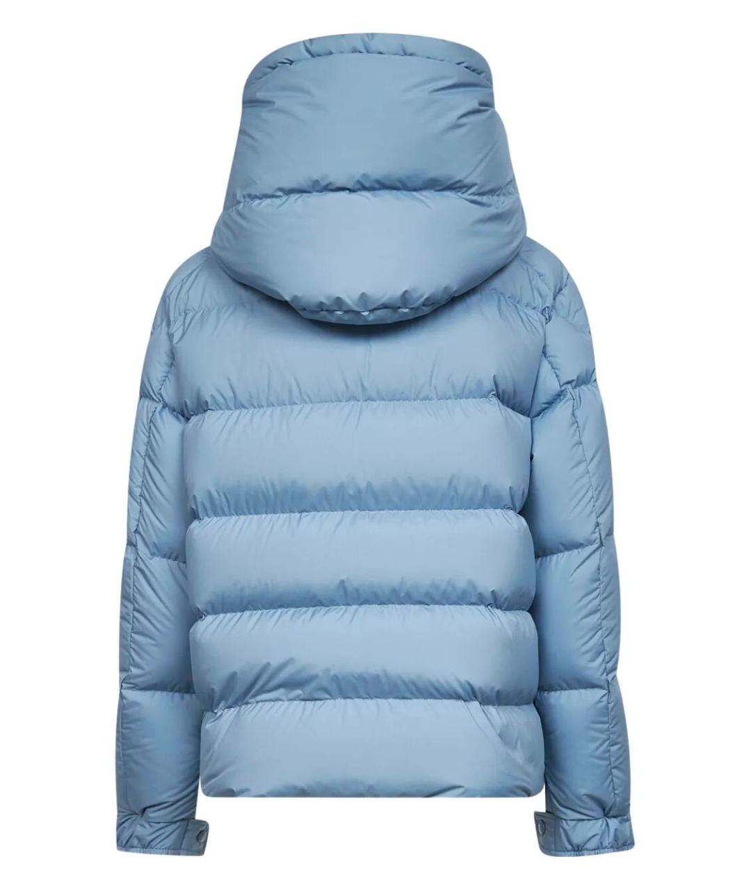 MONCLER Голубой полиэстеровый пуховик, фото 2