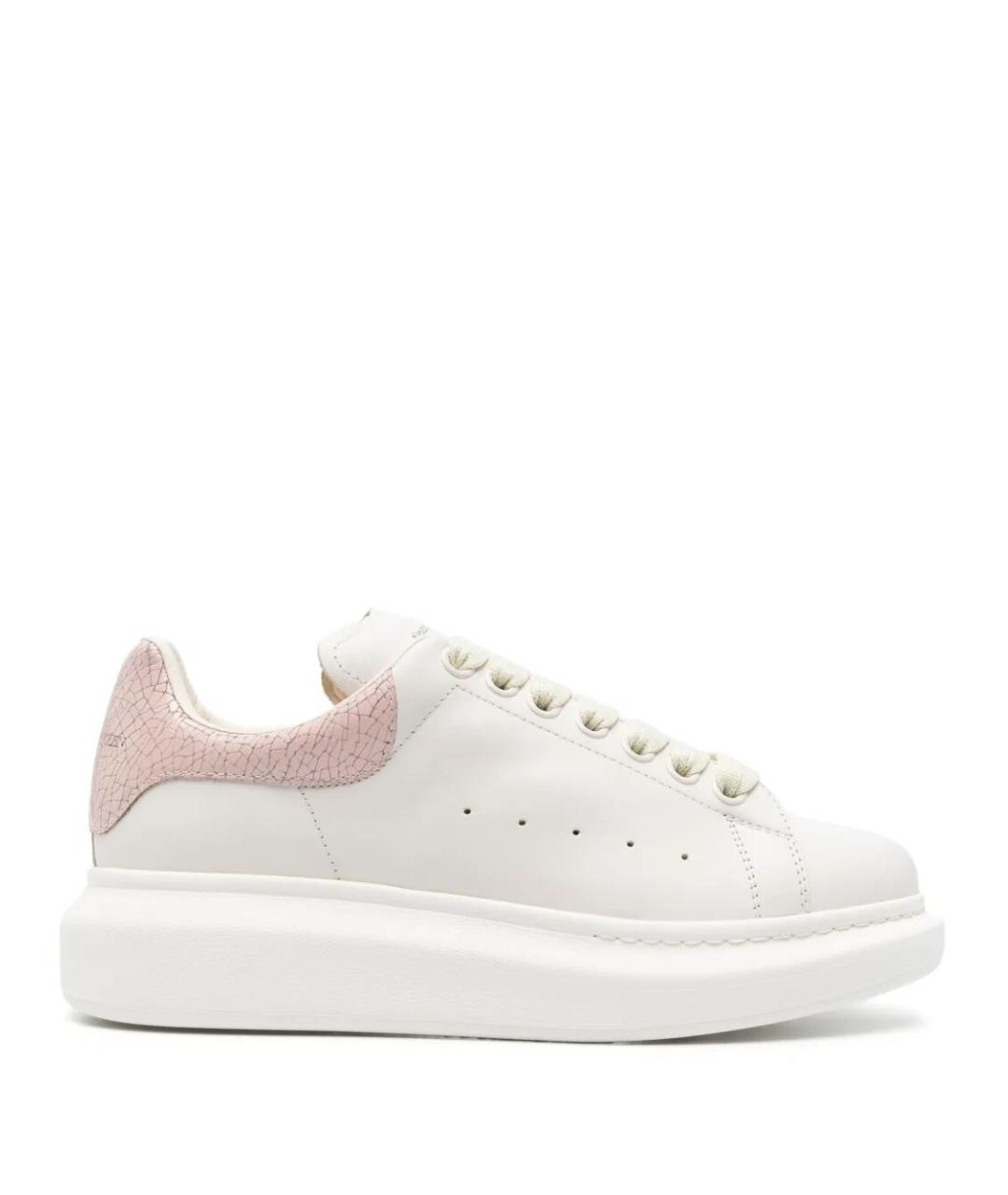 ALEXANDER MCQUEEN Белые кожаные кеды, фото 1