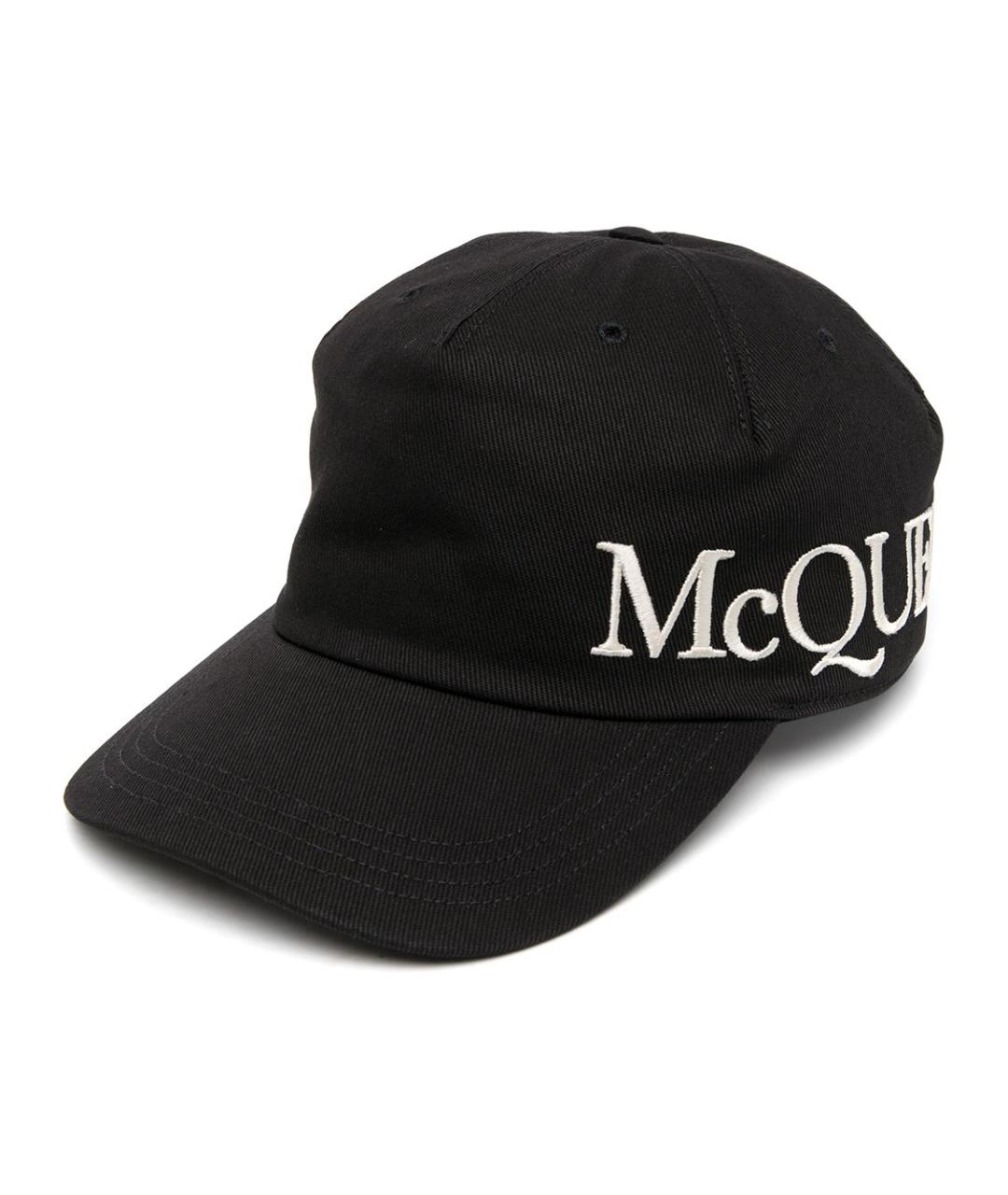 ALEXANDER MCQUEEN Черная хлопковая кепка/бейсболка, фото 1
