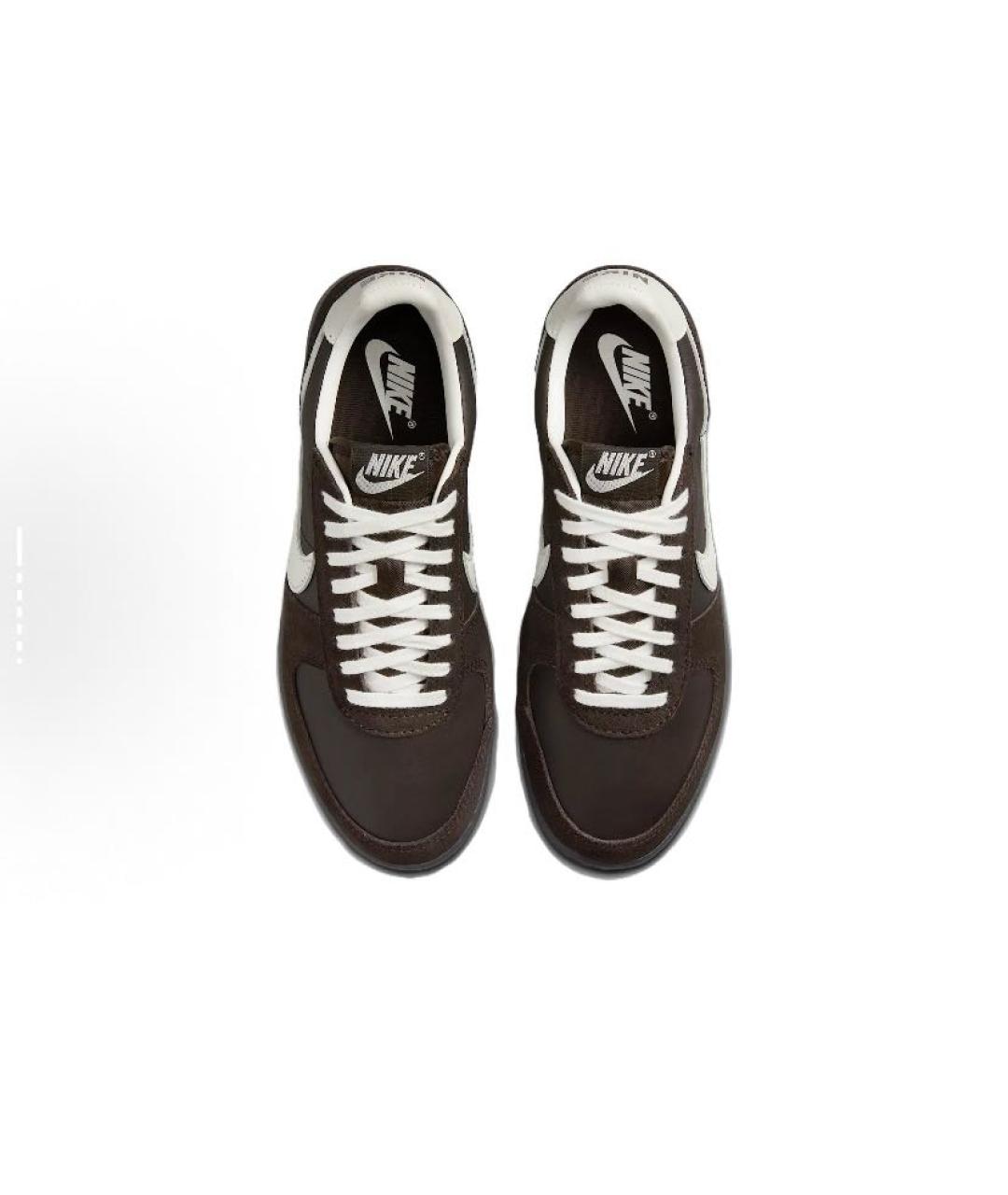 NIKE Коричневые кожаные кроссовки, фото 4