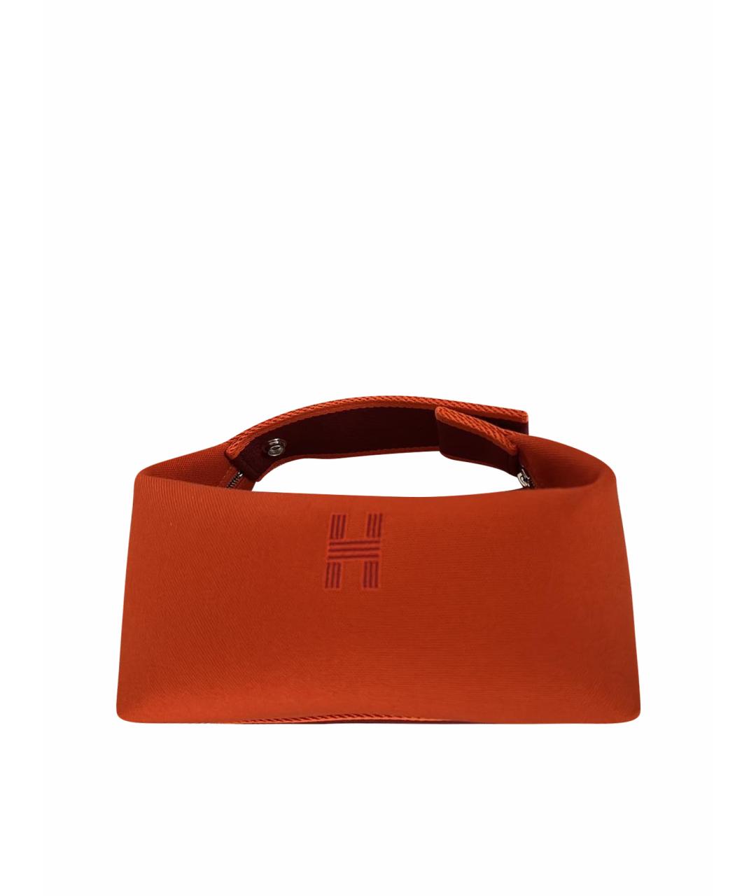 HERMES Оранжевая хлопковая косметичка, фото 1