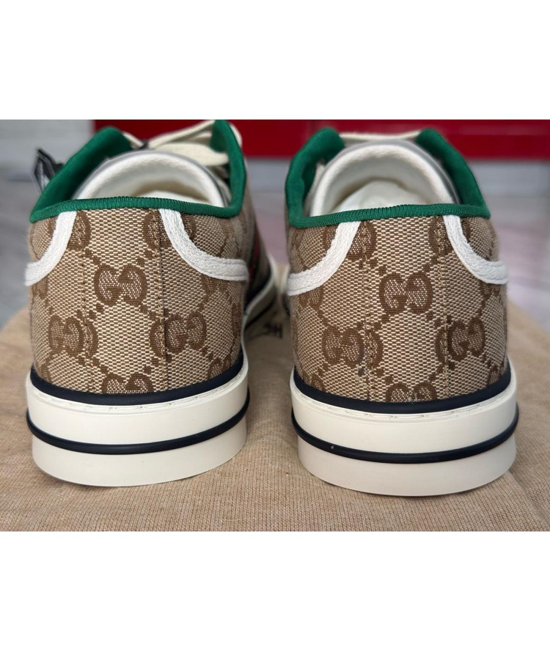 GUCCI Мульти текстильные низкие кроссовки / кеды, фото 4