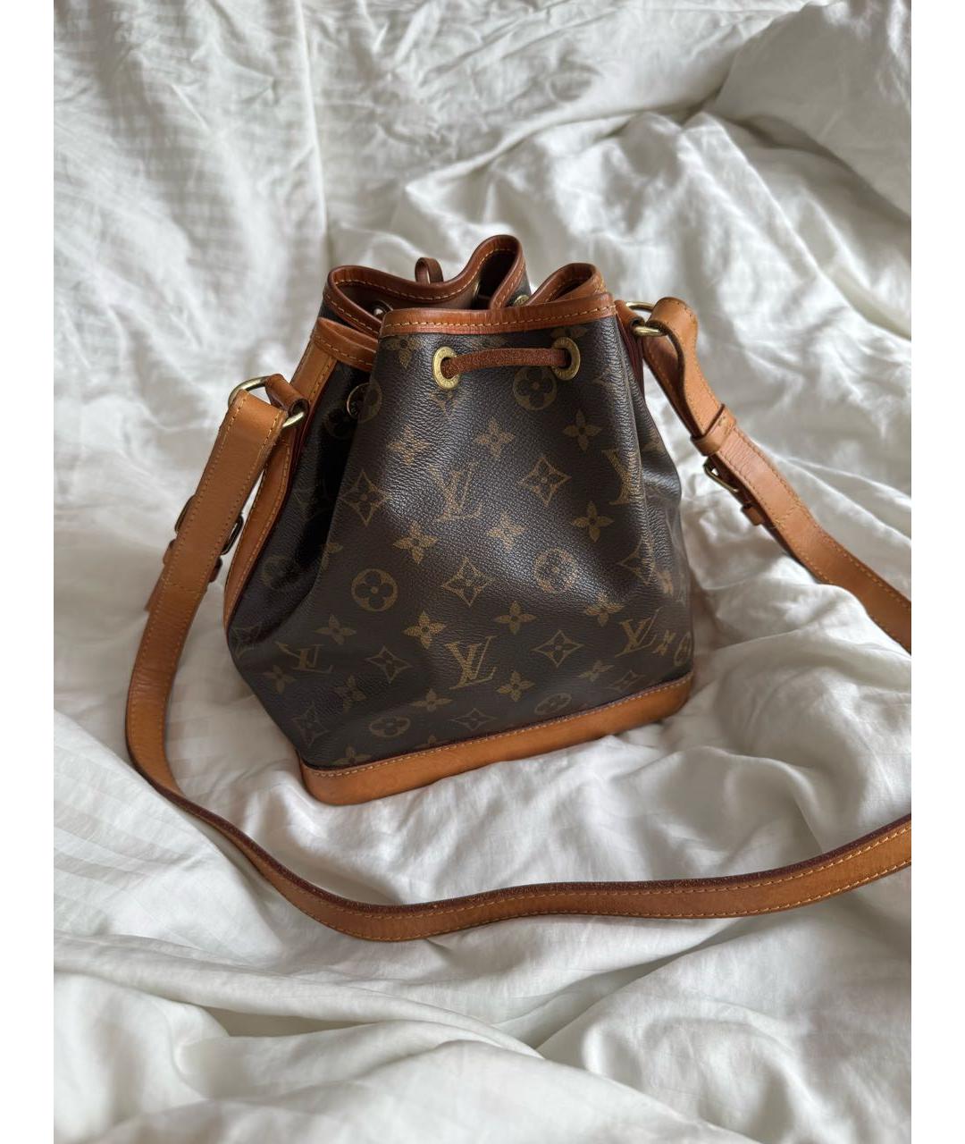 LOUIS VUITTON Коричневая кожаная сумка через плечо, фото 2