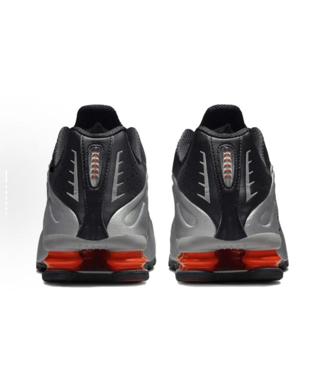 NIKE Серебряные кожаные кроссовки, фото 5