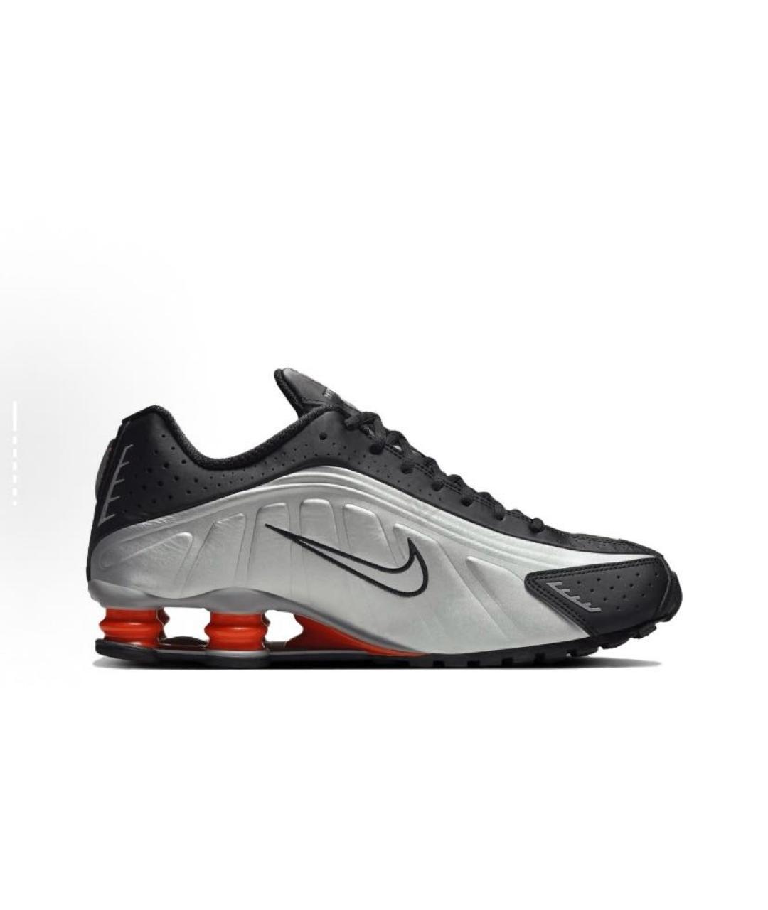 NIKE Серебряные кожаные кроссовки, фото 1