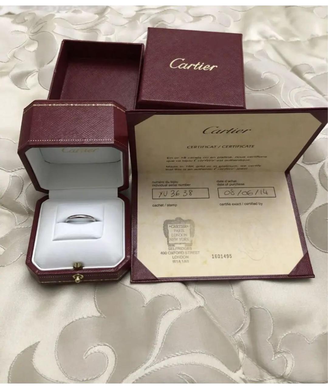 CARTIER Белое платиновое кольцо, фото 3