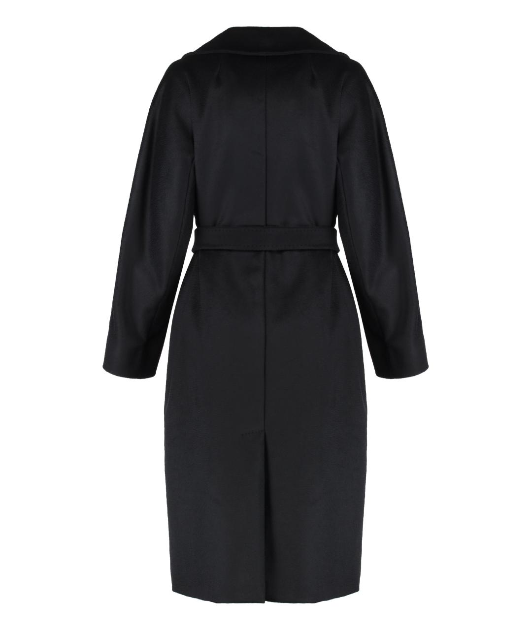 WEEKEND MAX MARA Черное шерстяное пальто, фото 2