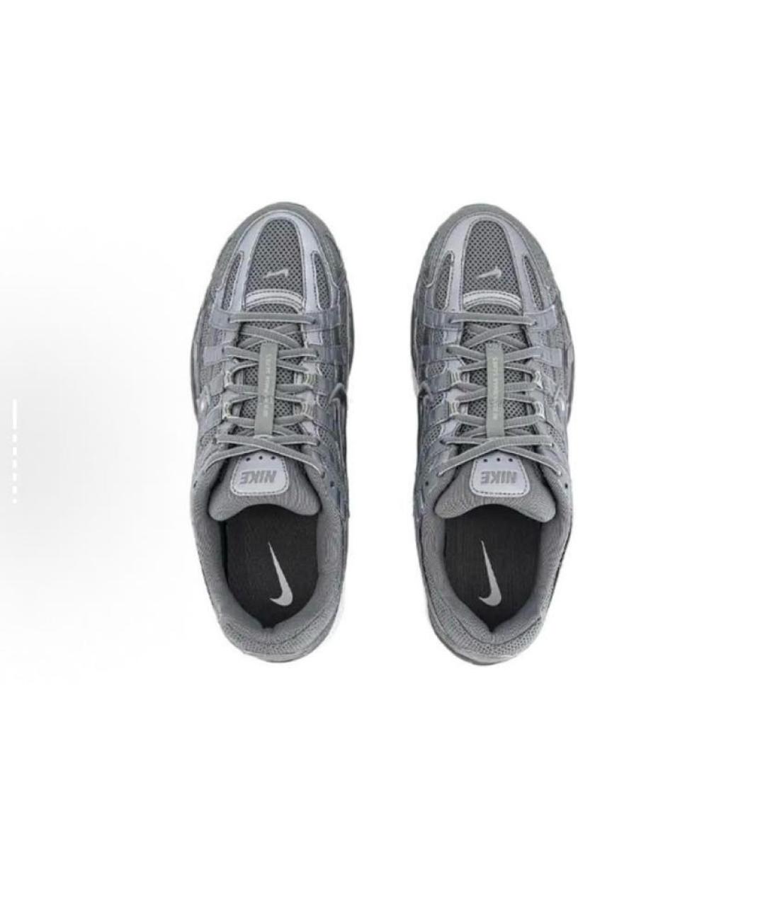 NIKE Серебряные текстильные кроссовки, фото 4