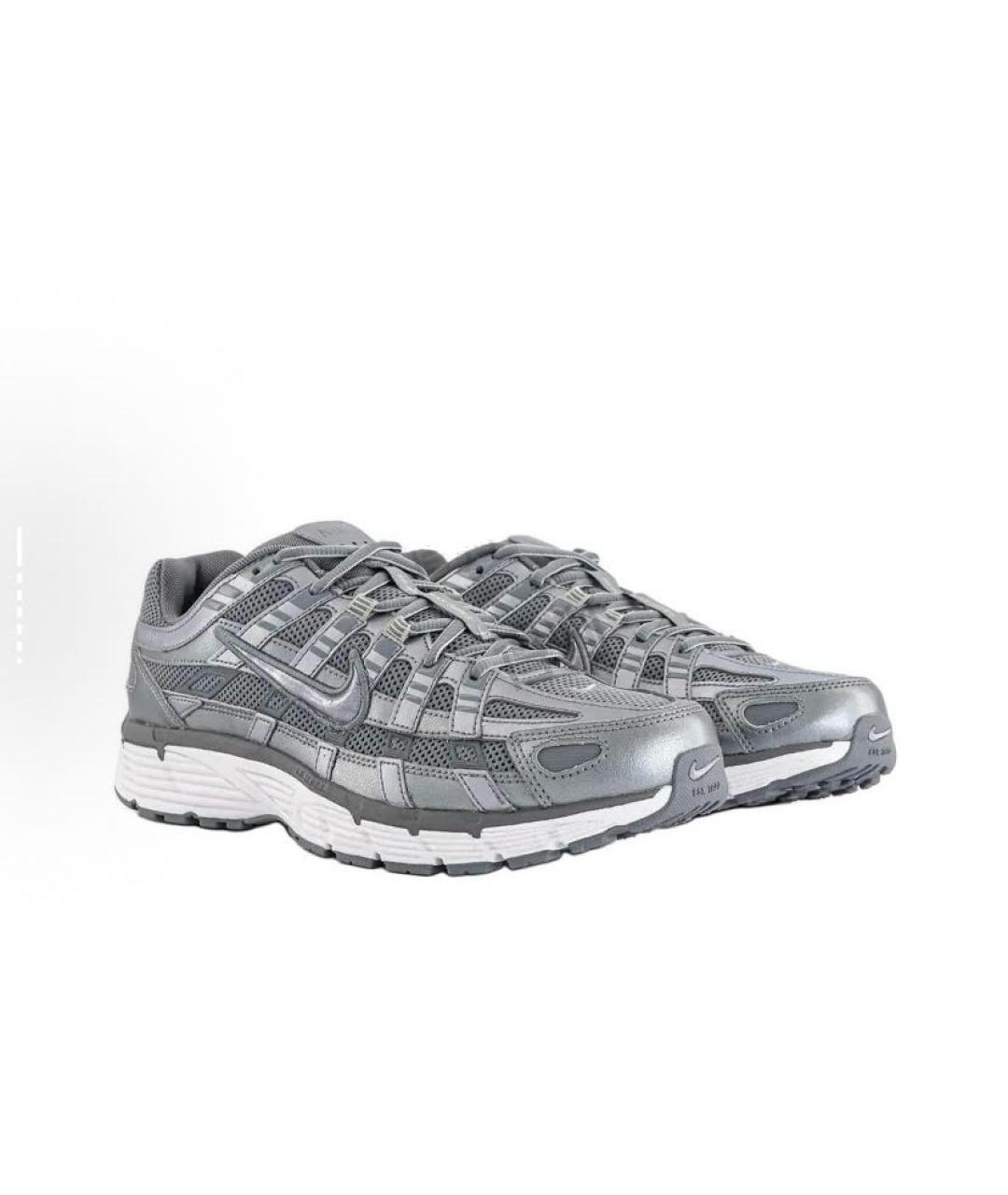 NIKE Серебряные текстильные кроссовки, фото 3