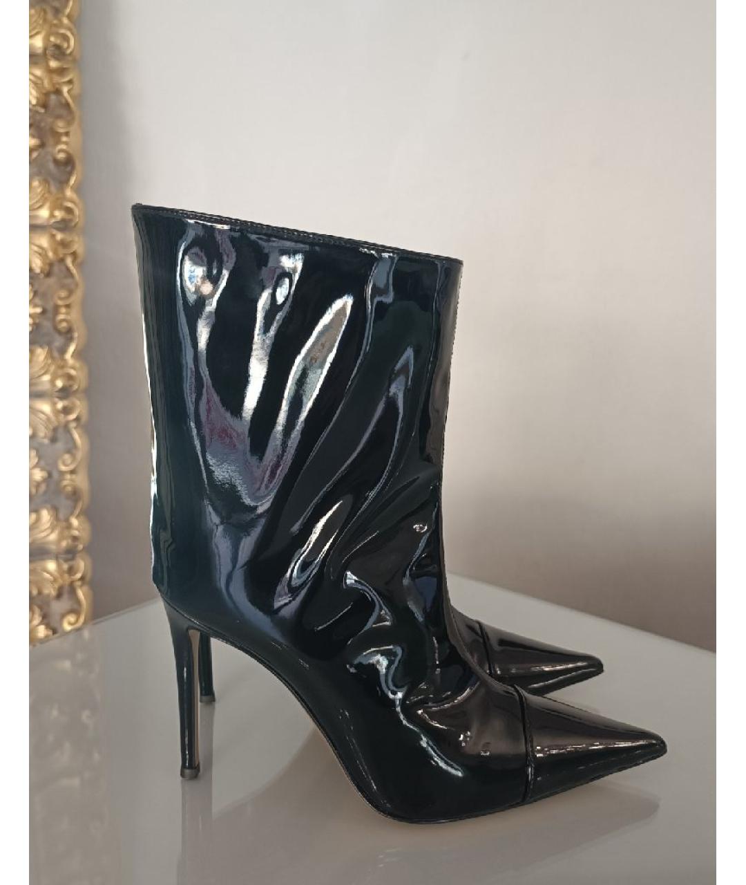 ALEXANDRE VAUTHIER Черные ботильоны из лакированной кожи, фото 5
