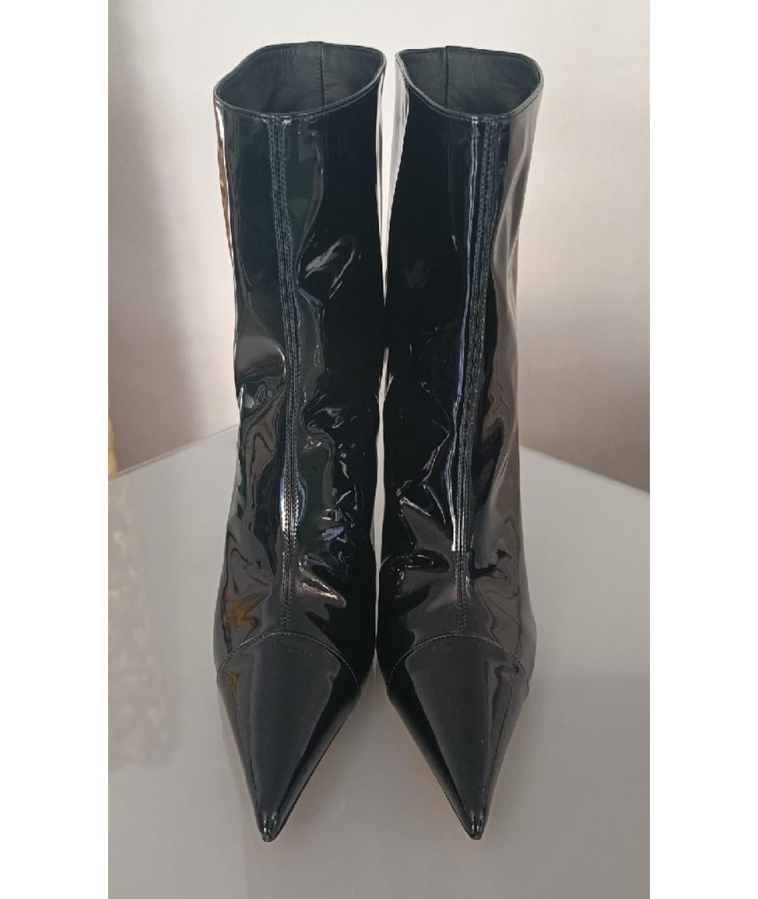 ALEXANDRE VAUTHIER Черные ботильоны из лакированной кожи, фото 2