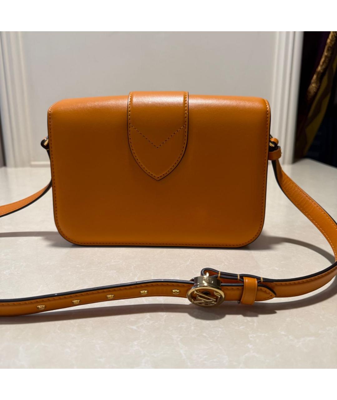 LOUIS VUITTON Оранжевая кожаная сумка через плечо, фото 3
