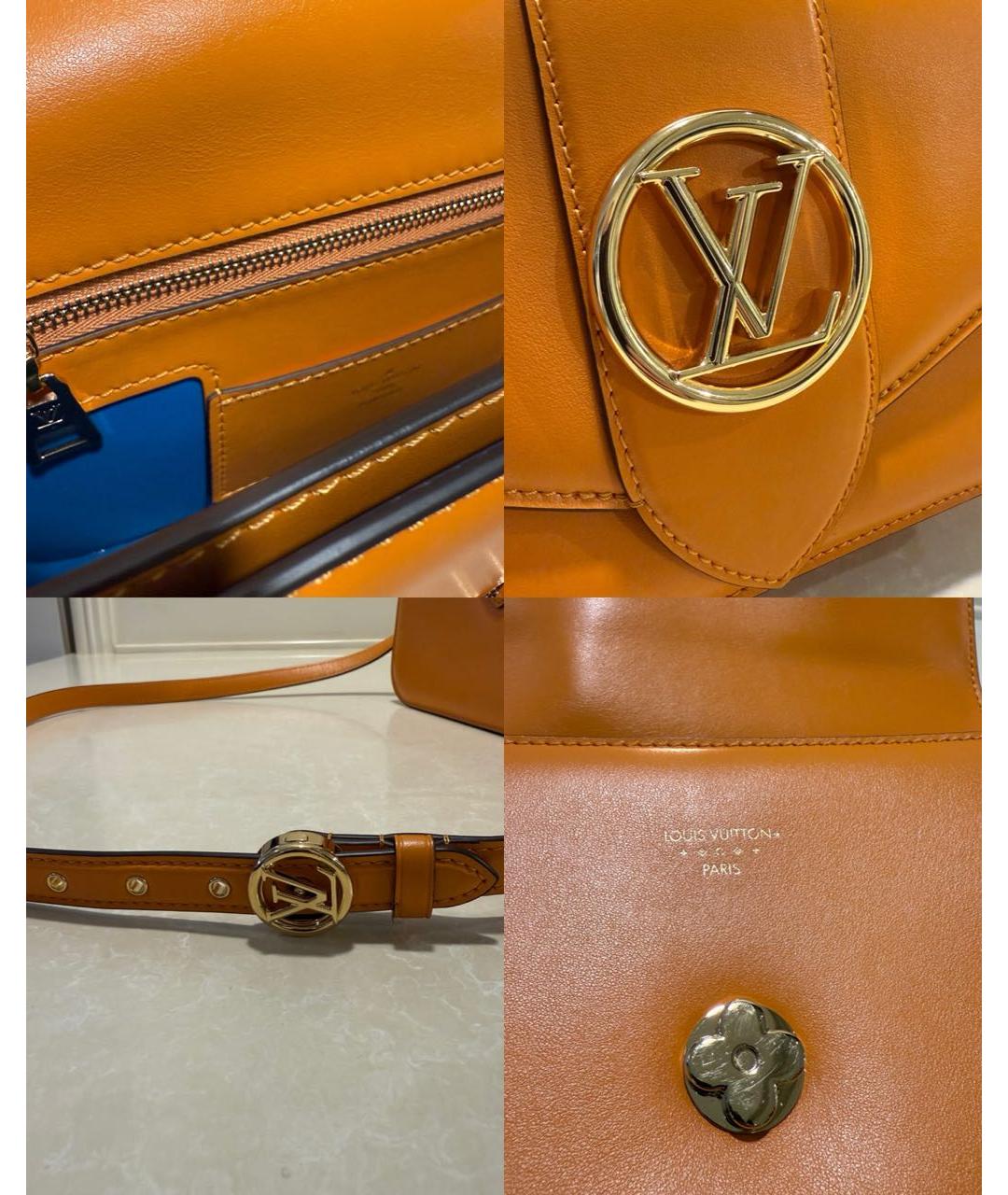 LOUIS VUITTON Оранжевая кожаная сумка через плечо, фото 7
