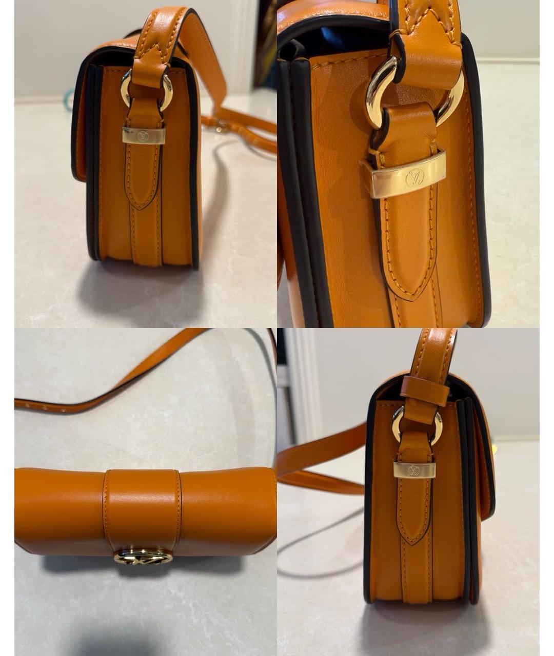 LOUIS VUITTON Оранжевая кожаная сумка через плечо, фото 8