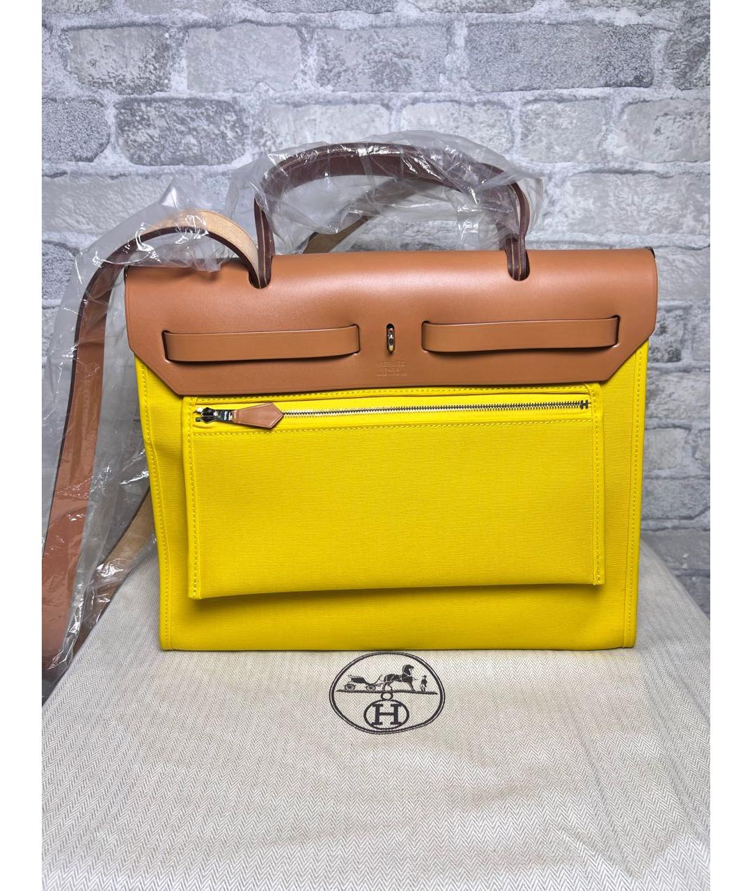 HERMES Желтая сумка через плечо, фото 3