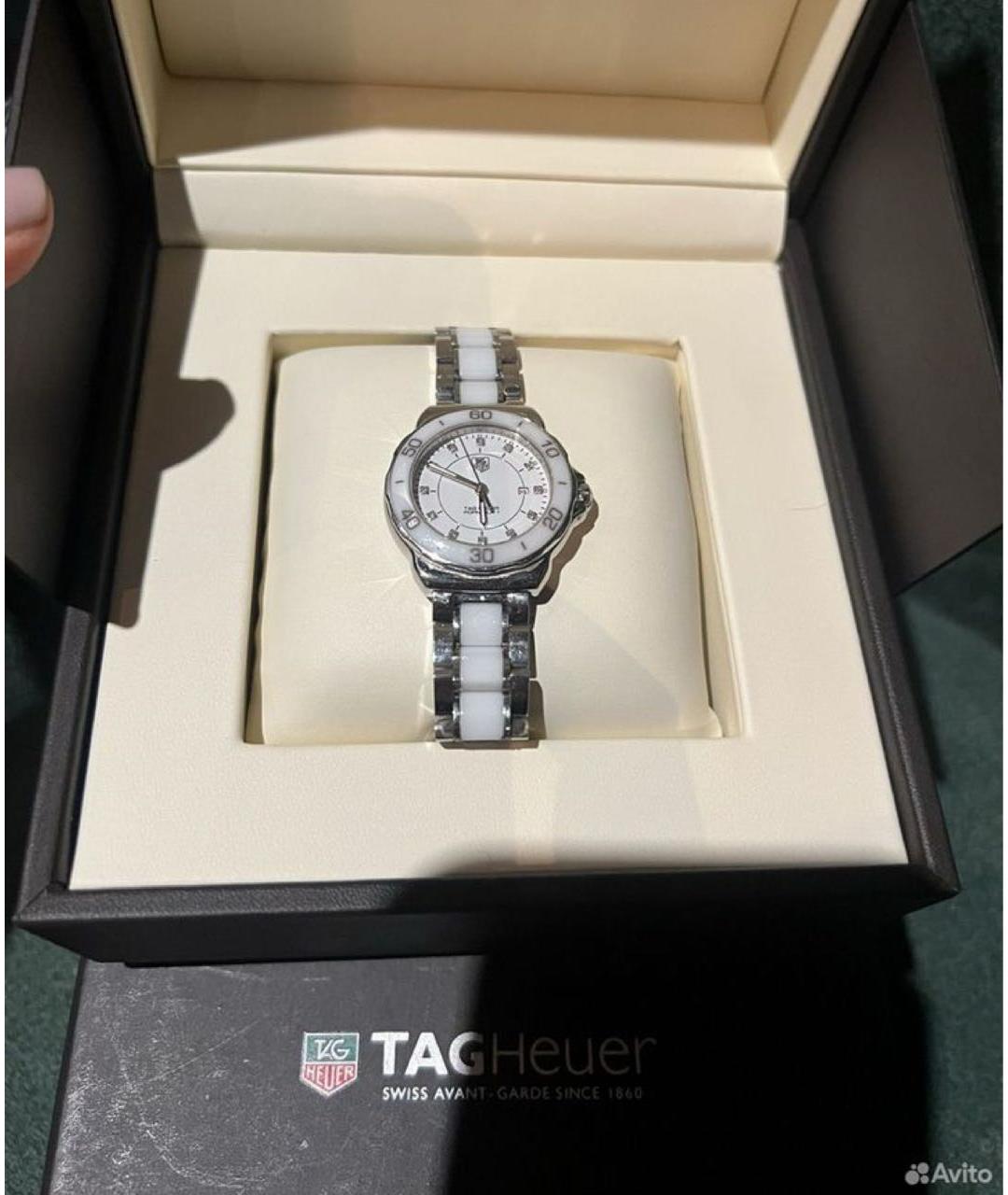 TAG HEUER Белые керамические часы, фото 4