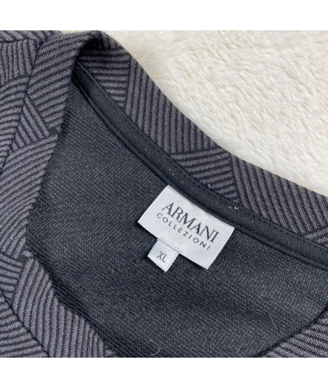 ARMANI COLLEZIONI Антрацитовый полиэстеровый джемпер / свитер, фото 3