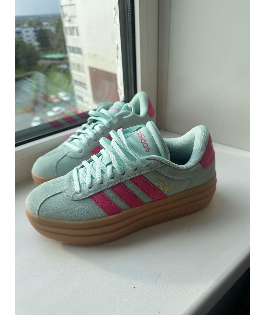 ADIDAS Бирюзовые замшевые кеды, фото 7