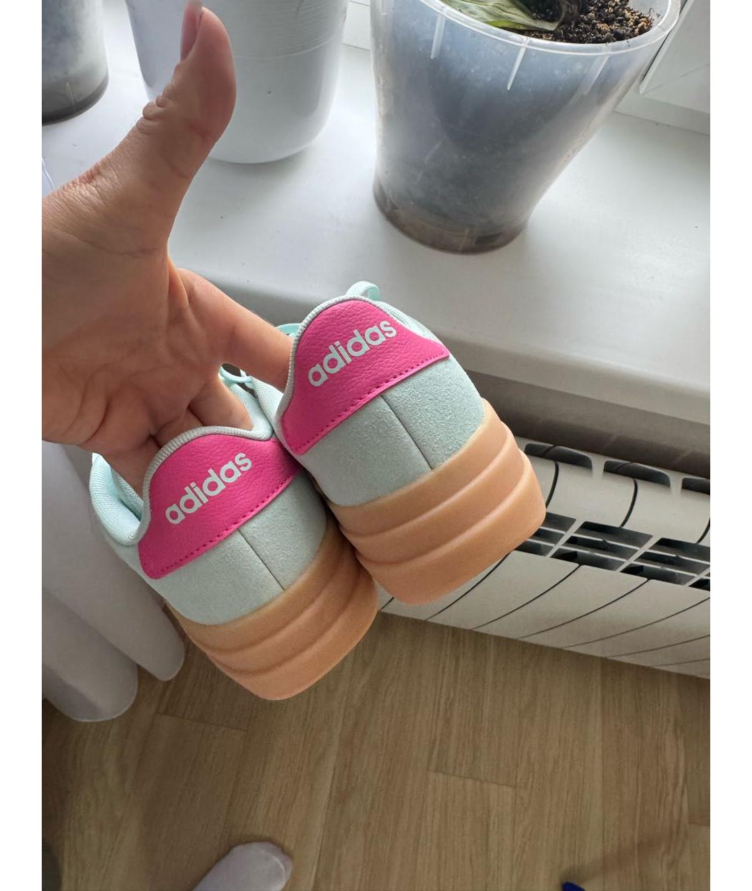 ADIDAS Бирюзовые замшевые кеды, фото 5